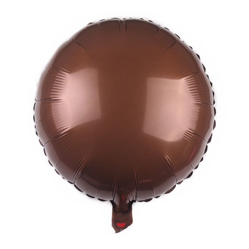 50pcs/lot 18inch Round Foil Balloons Brown Helium Balloon Birthday Party Wedding Decorations Party Supplies Globos