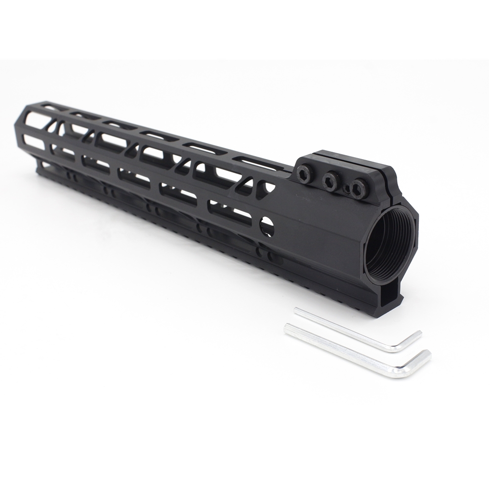 12-13.5" inch M-lok Clamping Handguard Rail Free Float Picatinny Mount System_Black Fit .223/5.56 AR15