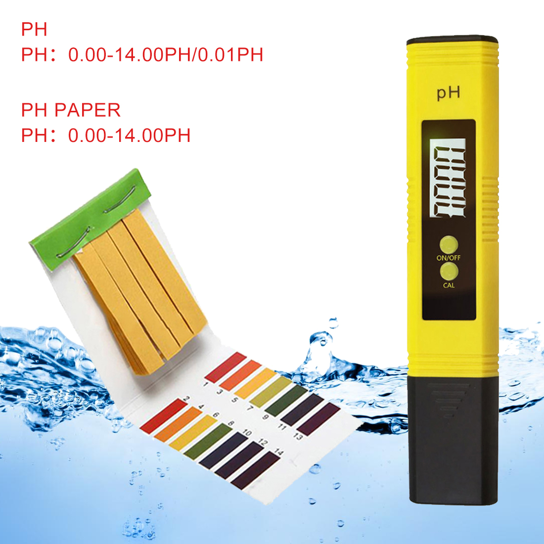 PH Tester+TDS& EC Meter/ TDS-3 Meter/ PH Paper Tester Meter Measure Water Quality Purity for Drinking /Pool /Aquarium