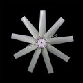 Axial flow fan blades for harvester