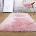 Plush soft European bedroom carpet imitation wool pad long hair bedside bay window cushion sofa cushion white red window carpet