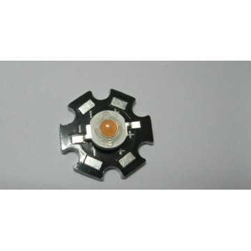 10PCS 3W Orange High Power LED Bead Emitter DC2.0-3.0V 700mA 90-100LM 600-610NM with 20mm Star Platine Heatsink