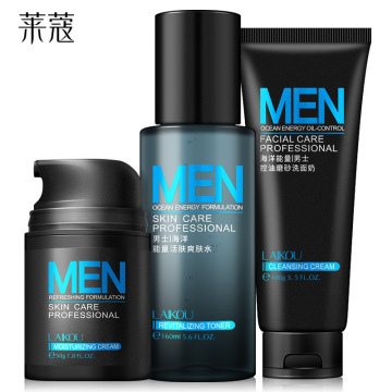 Men's Cosmetics suit moisturizing Cream / skin Toner / facial Cleanser Oil Control Water Deep cleaning