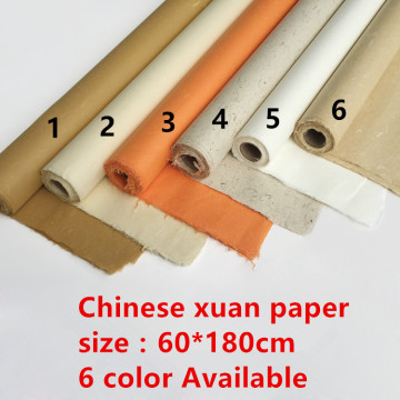 Chinese painting rice paper xuan sketch paper half-raw 6 feet High-quality painting Handmade skin creation citrate 180* 60CM