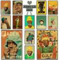 Star Tyler The Creator series retro poster kraft paper material retro wall stickers decoration bedroom cafe bar library etc.