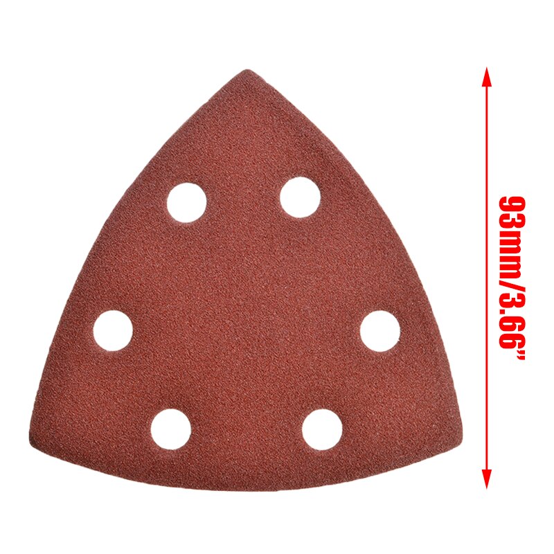 120Pcs 93mm 6 Holes Adhesive Grinding Discs Delta Sanding Paper Grit 40/60/80/120/180/240 Sanding Disc For Sander Grits