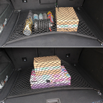 Adjustable 70*110 CM Universal Car Trunk Luggage Storage Cargo Net - Universal Stretchable Truck Net with 4 Hooks