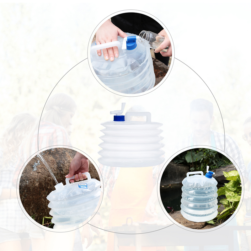 Water Storage Cube BPA-Free Collapsible Water Container with Spigot Food-Grade Camping Water Storage Carrier Jug for Outdoors E5