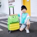 20 inch 3D Dinosaur kid's travel suitcase trolley luggage bag with wheels carry on cartoon luggage Cute cabin suitcase for boys