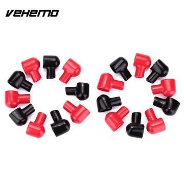 Vehemo 20Pcs Terminal Boots Round Black Red Battery Insulating Covers Rubber Rubber