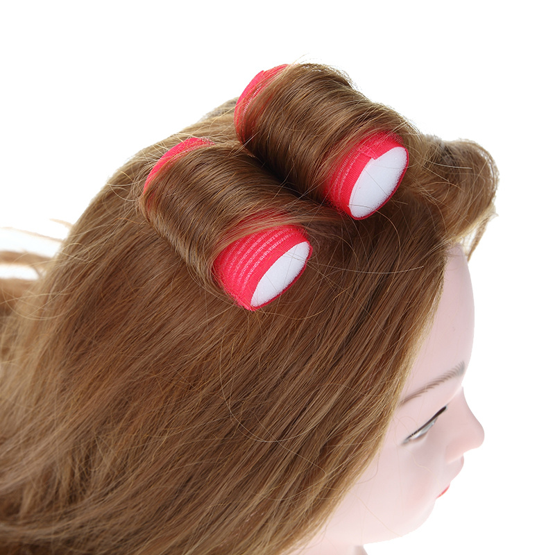10pcs Hairdressing Home Use DIY Magic Soft Large Self-Adhesive Hair Rollers Styling Roller Roll Curler Hair Tool Color Random