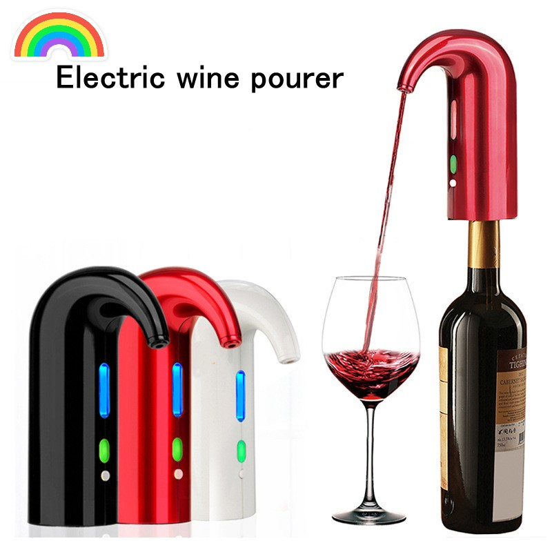 Smart Electric Wine Pourer Portable Wine Decanter Automatic Red Wine Pourer Aerator Decanter Dispenser Bar Accessories Barware