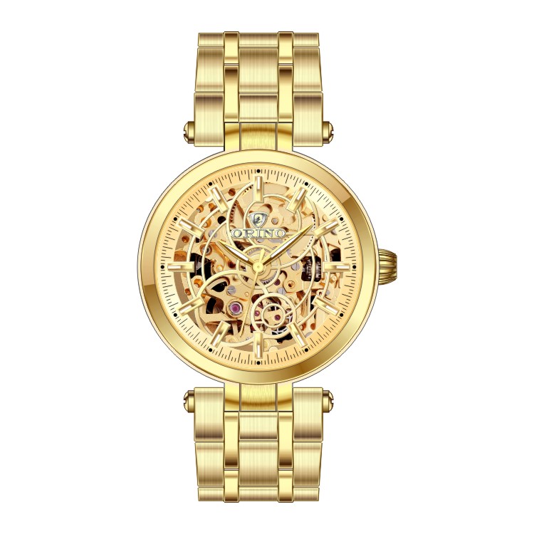 gold  mechanical watch 