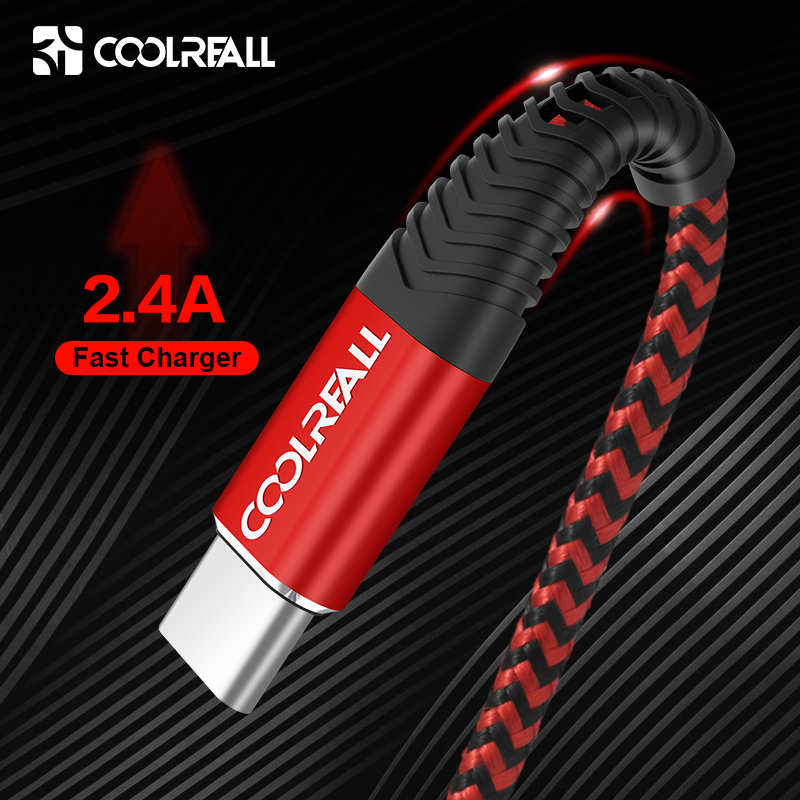 coolreall USB Type C Cable for Samsung S10 S9 Quick Charge Cable USB C Fast Charging for Huawei P30 20 Xiaomi USB-C Charger Wire