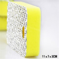 High-density Sponge Scouring Pad Kitchen Cleaning Cloth Dishwashing Brush yellow+silver Magic Cleaning Brushes
