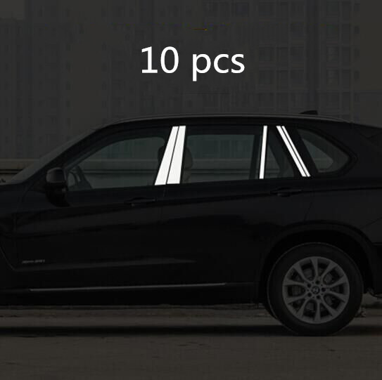 Car styling stainless steel window garnish pillar window middle strip trim for BMW X5 2008-2013