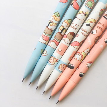 3X Cute Sushi Family Press Automatic Mechanical Pencil With Eraser School Office Supply Student Stationery