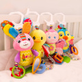 Cute Baby Newborns Bed Stroller Hanging Toys Teether Baby Rattle Mobiles Plush Animal Pram Toys Early Education Boy Girl Kids
