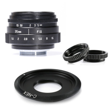 new arrive fujian 35mm f1.6 C mount camera CCTV Lens II for Sony NEX E-mount camera & Adapter bundle