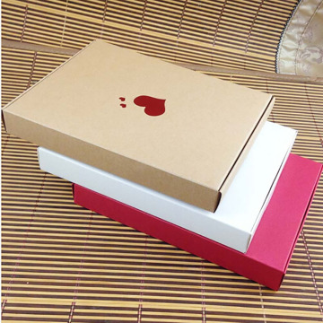 24pcs/lot 20x15x2.5cm Printing Red Heart Gift Cosmetics World Cover Paper Box,Scarf Storage Paper Box