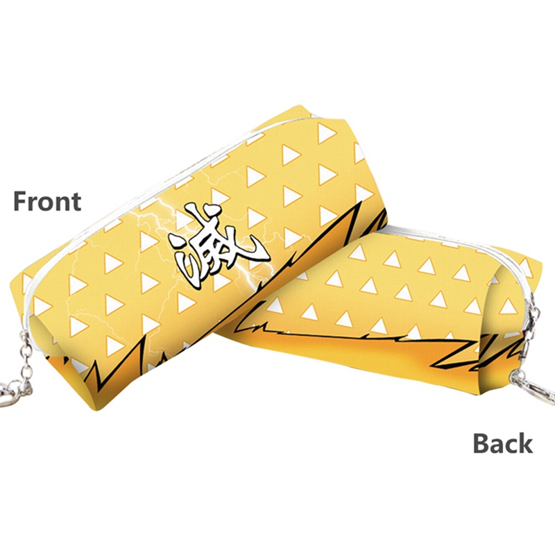 1Pc Japan Anime Demon Slayer Cute Printed Zipper Pen Pencil Bag Case Stationery Organizer Holder Pouch For Kids Gift