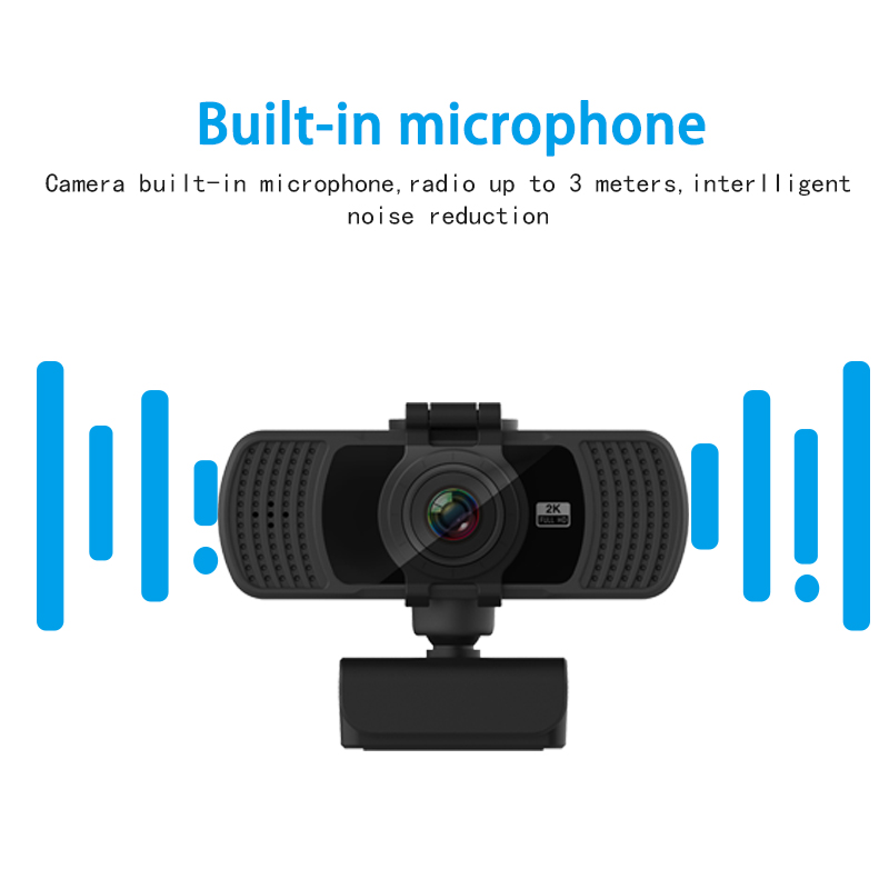 Webcam 1080P Web Cam 2K Full HD Web Camera With Microphone for Computer PC Live Broadcast Youtube Conference Work USB Camara Web