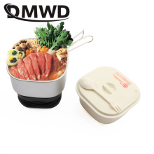 DMWD Dual Voltage Travel rice Cooker Portable Mini Electric stew soup pots cooking Machine Student hotpot food steamer 110V 220V