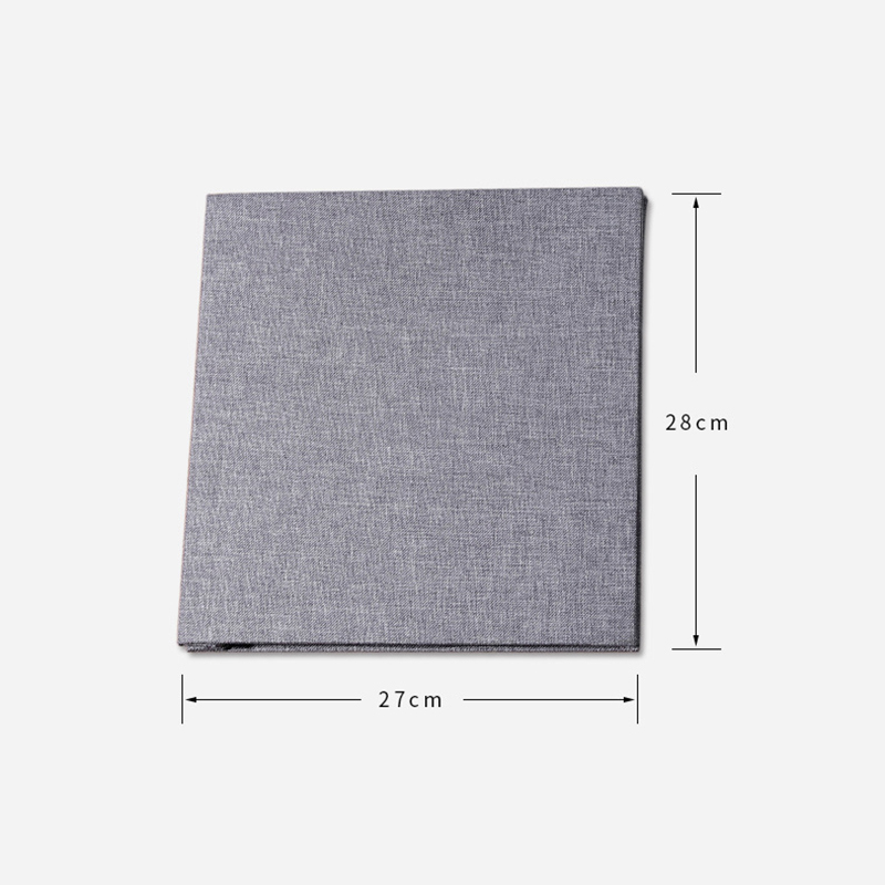 16-inch 20 Pages Self Adhesive Photo Album DIY Scrapbook Rustic Linen Cloth Cover Personalise Album for Wedding Memory Album