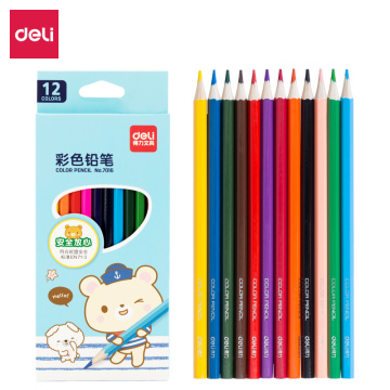 Deli 7016/7018 12/24 colors drawing pencil set Lapices De Colores Colored Pencils Art Sketch Colour Pencil