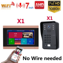 Wireless WIFI Video Door Phone Doorbell IP Apartments Intercom Kits System 1080P AHD Outdoor Cameras Phone Unlock Monitor Record