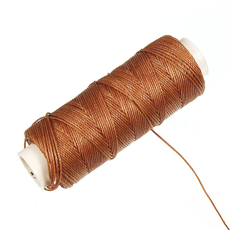 Top Durable 50 Meter 0.45mm Round Leather Waxed Thread Cord for DIY Handicraft Tool Hand Polyester Stitching Thread Multicolor