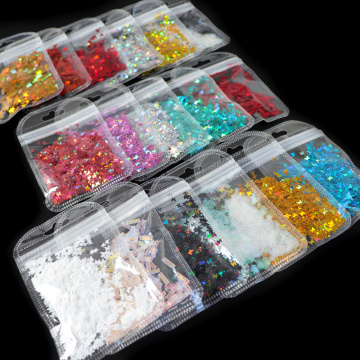 1 Bag Of Ultra-Thin Colorful Butterfly Maple Leaf Sequins Laser Star Glitter For Nail Art Decoration Body Painting DIY