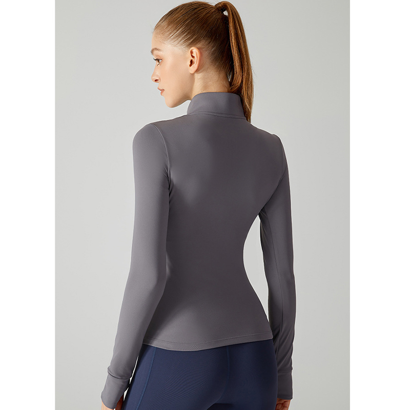 Grey equestrian base layer for rider