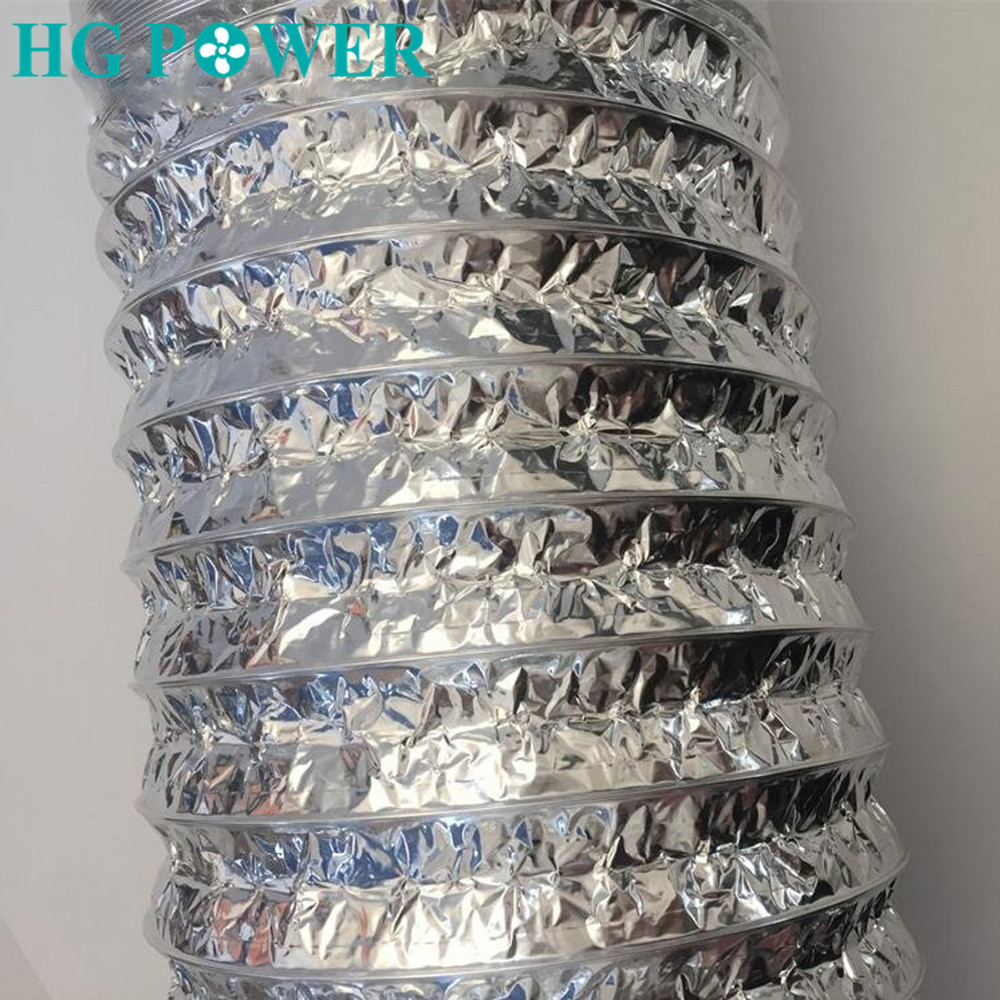 2m 4''6''Flexible Double Aluminum Foil Ducting Hose for Duct Fan Recuperation Exhaust Ventilator Kitchen Hood Ventilation Outlet