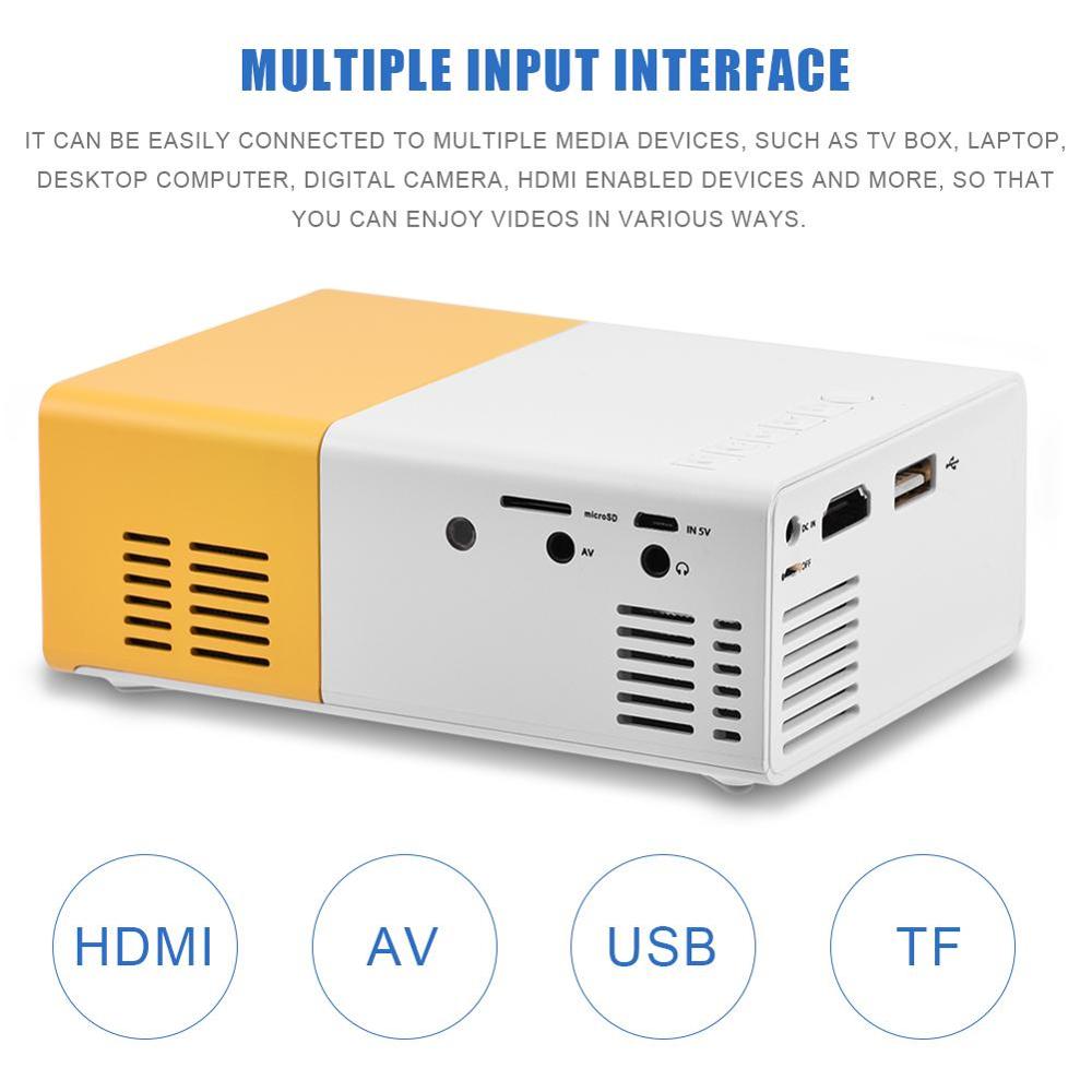 LED Video Projector mini projectors Support 1080P Mini Portable sound system for PC Laptop iPhone Andriod phone home theater