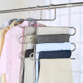 Stainless Steel Pants Hanger Trousers Shelf S-Shape Clothes Belt Towel Holder Closet Hanging Storage Rack Bathroom Accessories