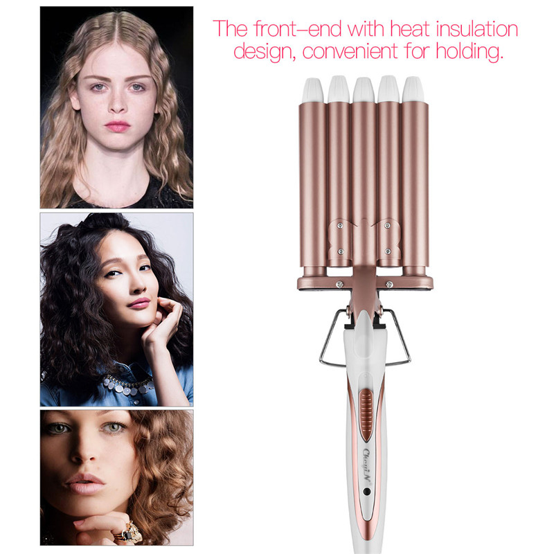 Professional Hair Curling Iron Electric Ceramic 5 Barrels Hair Curler Negative Ions Roller Wand Curly Big Hair Wave Styling Tool