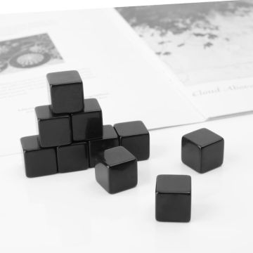 10pcs 16mm Blank Dice Black Acrylic Cube Board Game Kid Toy DIY Fun And Teaching Multi Sides Dice for Board Game