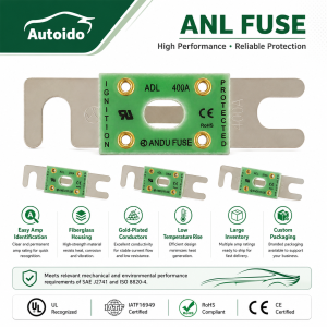 Glass Fiber ANL Fuses Plated with Nickel High Quality 40A-800A 600A 700A 800A CNN Car Automotive Battery Boat Yacht Forklift Veh