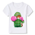Children Summer Super Cool Boxing Cat Attack Design Funny T-Shirt Kids Baby Cartoon Clothes Boys Girls Casual Tops Tees,ooo5043