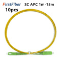 10pcs SC APC Patchcord 1m 2m 3m Patch Cord G657A Simplex 2.0mm fibra Optico SM Fiber Optic Jumper 5m 10m 15m