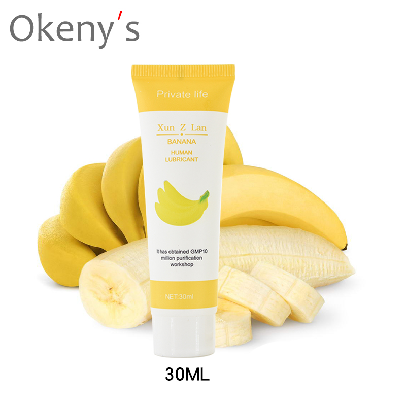 Banana Flavor Water Based Lubricants Cream Body Lubricate Oil Stimulating Gel Silk Touch Anal Lubricant Adult Sex Toys Massage