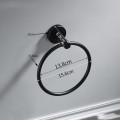 Free Shipping Black Towel Holder Towel Ring Round Wall Mounted Towel Rack Towel Shelf Stainless Steel Bathroom Accessories