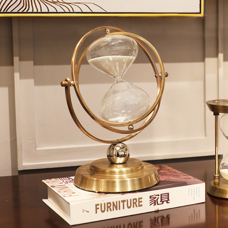 Creative Personality Globe Timer Sand Clock Retro Hourglass 60 Minutes Time Hourglass Timer Living Room Office Home Decoration