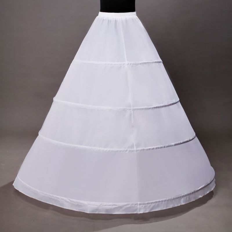 Bride Wedding Dress Hoops Skirt Support Lady Girls Party Prom Ball Dress Inner Substrate Petticoat Long Underskirt