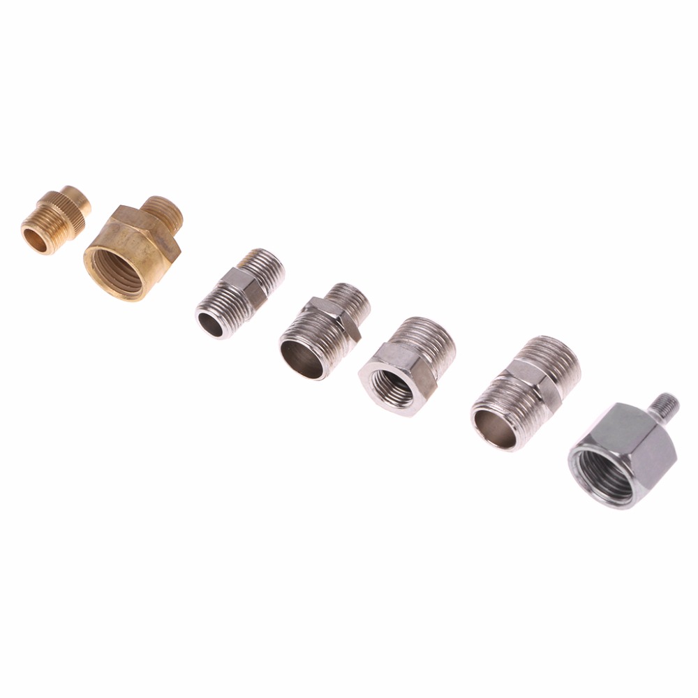 7Pcs/Set Airbrush Adaptor Kit Fitting Connector For Compressor & Spray Gun Hose