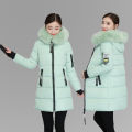 Harajuku Women's Winter Down Jackets Woman Parkas Fur Long Coat for Female Clothing Oversized Outerwear Large Plus Size Parker