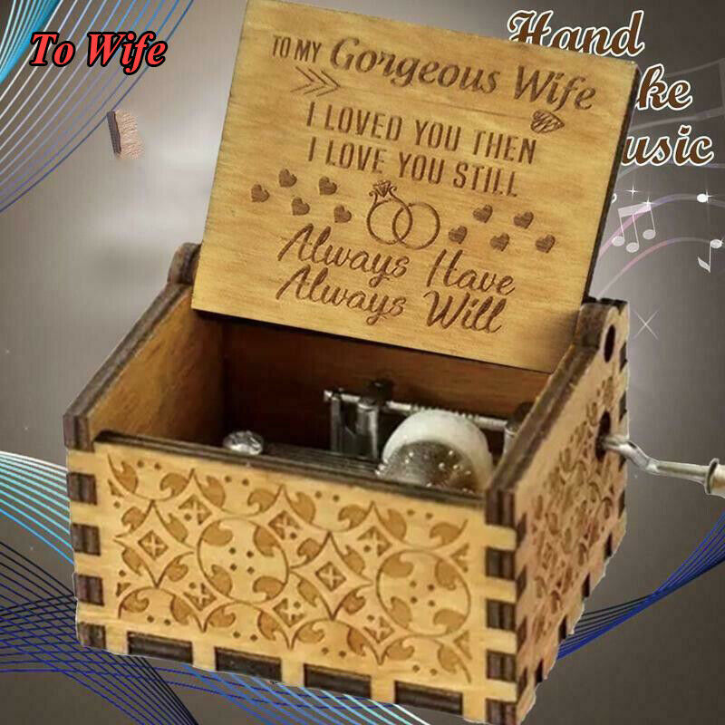 You Are My Sunshine-Wooden Engraved Music Box Gift for Mom/Dad To Daughter/Son Music Boxes Home Decor Home Decoration Part