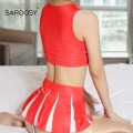 SAROOSY Sexy Lingerie Cheerleading Uniform Costume for Women Mini Skirt High Elastic Clubwear 2020 Summer New Arrival