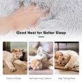 Fluffy Dog Wool Bed Soft Plush Cat Bed Round Pet Cat Nest Pillow Self-warming Snooze Sleeping Pets Cushion for Home Pet Bed Mat